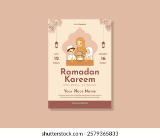 Ramadan Iftar Party Invitation Flyer Template