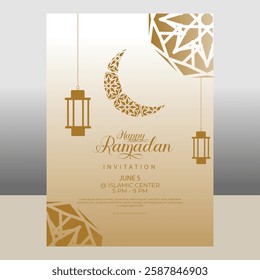 Ramadan iftar party invitation  template 