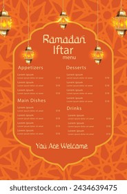  Ramadan iftar party menu template