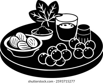 Ramadan Iftar Plate with Dates and Tea