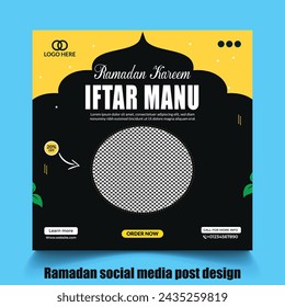 Ramadan Iftar social media post design template