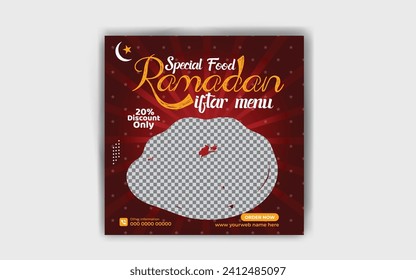 Ramadan ifter  food social media post design