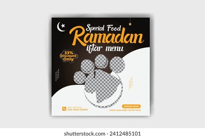 Ramadan ifter  food social media post design