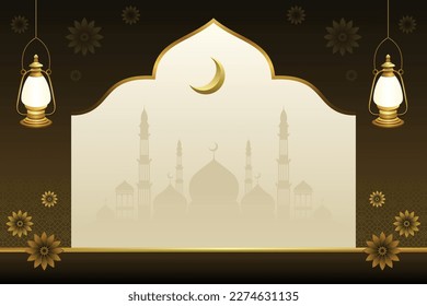 Ramadan Illustration Background vector. Happy Islamic New Hijri Year Banner