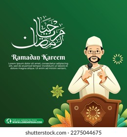 Ramadan Illustration Background vector. Happy Islamic New Hijri Year Banner