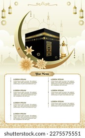 Ramadan Illustration, Hintergrundvektor. Frohes islamisches neues Hijri-Jahr-Banner