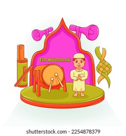 ramadan illustration and ramadan elements suitable for social media post and etc