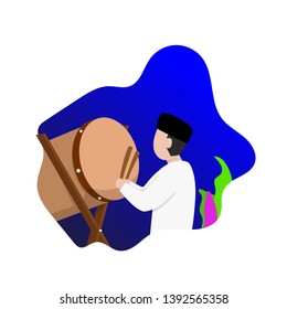 Ramadan illustration, flat illustration, religion illustration, eps 10.