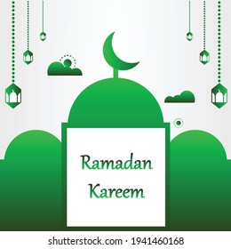 ramadan illustration. islamic illustration. background template, design element concept