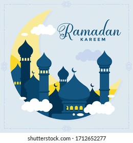 Vector de ilustración de Ramadán para post