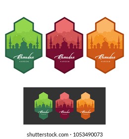 Ramadan illustration vector set. Islamic banner