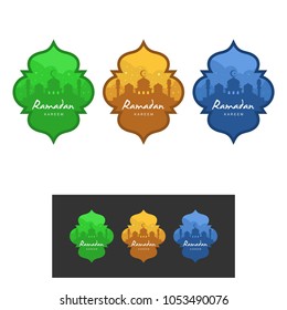 Ramadan illustration vector set. Islamic banner
