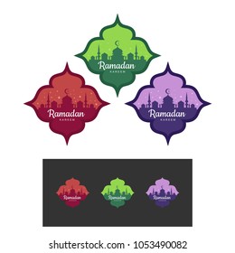 Ramadan illustration vector set. Islamic banner