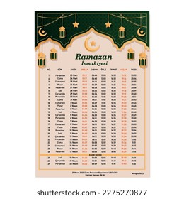 Ramadan Imsakiye, Mengen BOLU, Ramadan Calendar