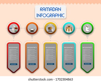 Ramadan infographic. Vector design illustration