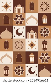 Ramadan Islamic Geometric Design. Vector illustration 