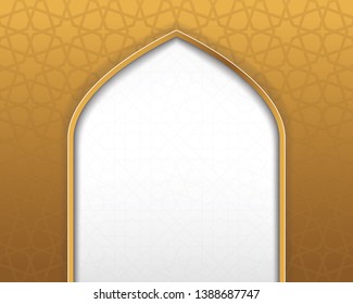 Ramadan Islamic greeting. beautiful Ramadan Kareem greeting card design. Islamic design mosque door for greeting background Ramadan Kareem - Vector