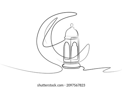 Ramadan Islamic Lantern And Moon Icons