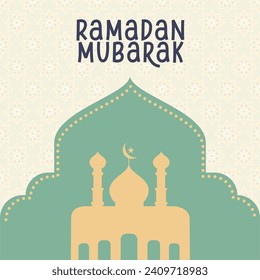 Ramadan Islamic month design template. Suitable for social media, poster, banner and greeting cards 