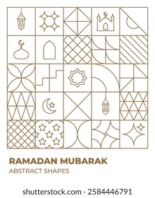 Ramadan Islamic new year luxury line art