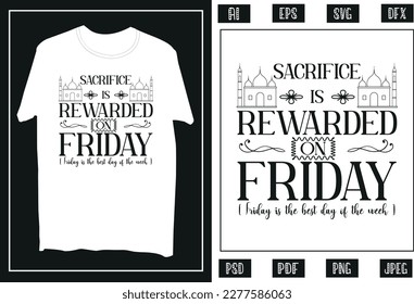 Ramadan, Jummah, Kaaba, Arafah  Friday Custom Type T-Shirt Design