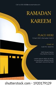 Ramadan kareem 2021 flyer templates design. vector illustration