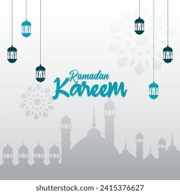 ramadan kareem 2024 banner with white background design 15