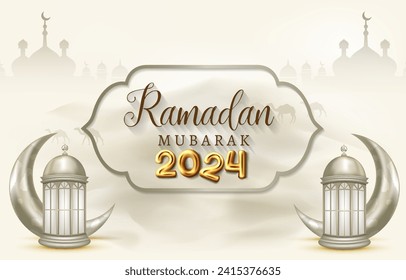 ramadan kareem 2024 banner with white background design 23