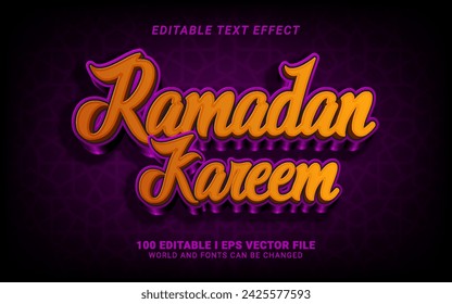 ramadan kareem 3d style text effect