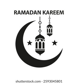 Ramadan Kareem abstract template with post poster or banner design 
