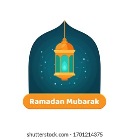 ramadan kareem- ads, flyer, invitation, greeting card. Islamic background,lentern and mosque. Illustration vector graphic of lentern. glowing lentern, moon and curtains for greeting card