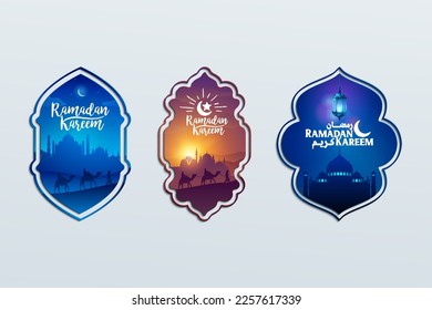 Ramadan kareem arabian landscape background sticker