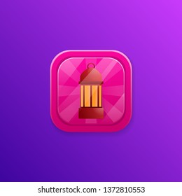 Ramadan Kareem Arabian Lantern Icon Game Design Illustration