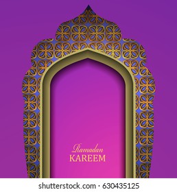 Ramadan Kareem, arabic arch pattern