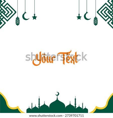 Ramadan Kareem arabic calligraphy banner design. Translation of text 'Ramadan Kareem ' celebration ramadan calligraphy, Eid Mubarak Template with its distinctive ornaments Vector Illustration, Selamat Hari Raya Idul Fitri Happy Eid Mubarak
