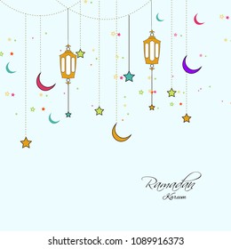 Ramadan Kareem Arabic calligraphy, Ramadan Kareem beautiful greeting card with arabic calligraphy, template for menu, invitation, poster, banner, card for the celebration of Muslim community festival.