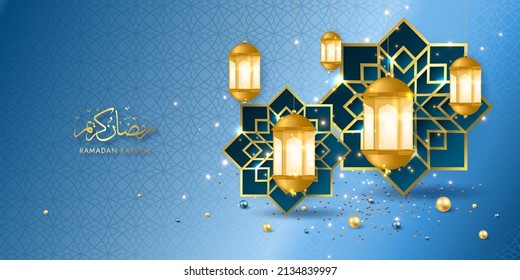 Ramadan Kareem Arabic calligraphy, Ramadan Kareem beautiful greeting card with arabic calligraphy, template for menu, invitation, poster, banner, card for the celebration of Muslim community festival