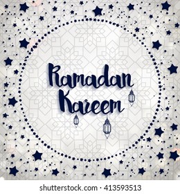 Ramadan Kareem Arabic calligraphy, Ramadan Kareem beautiful greeting card with arabic calligraphy, template for menu, invitation, poster, banner, card for the celebration of Muslim community festival