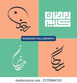 Ramadan Kareem Arabic Calligraphy designs, Ramadan Mubarak, Calligraphy Packs, Ramadan Collections, Ramadan 2025