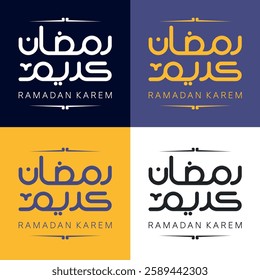 Ramadan Kareem Arabic Calligraphy Post social media banner design template