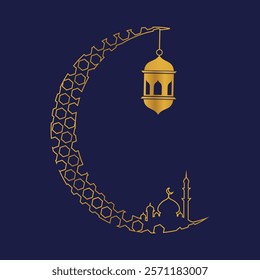 Ramadan kareem arabic calligraphy stare and moon vactor
