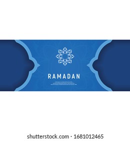 Ramadan kareem arabic calligraphy and traditonal lantern for islamic greeting background