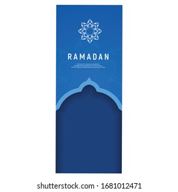 Ramadan kareem arabic calligraphy and traditonal lantern for islamic greeting background