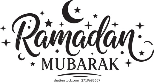 Ramadan Kareem Arabic Calligraphy Typography Design for Islamic Festival