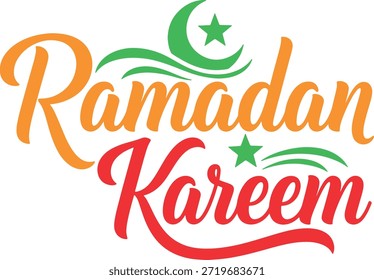 Ramadán Kareem Caligrafía árabe Diseño de tipografía para Festival Islámico