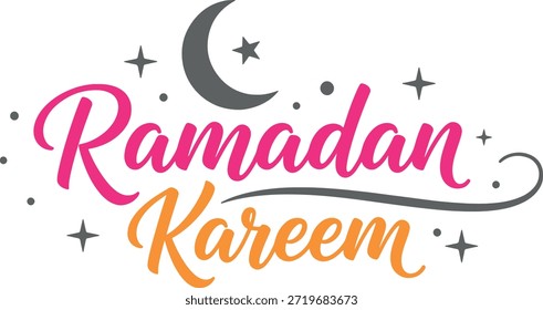 Ramadán Kareem Caligrafía árabe Diseño de tipografía para Festival Islámico