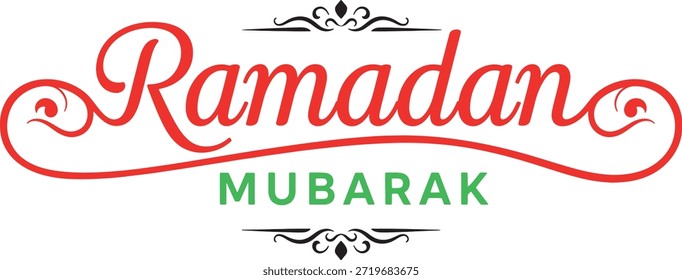 Ramadán Kareem Caligrafía árabe Diseño de tipografía para Festival Islámico