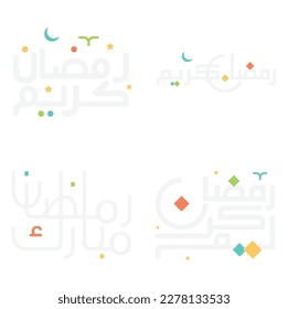 Ramadan Kareem Caligrafía árabe Vector Ilustración para el Mes Islámico de Ayuno.