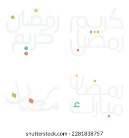 Ramadan Kareem Arabic Calligraphy Vector Design for Islamic Holy Month.