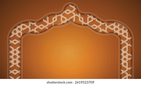 Ramadan Kareem Arabisch-islamischer Hintergrund mit geometrischem Muster